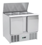 Saladette réfrigérée 2 Portes Avec Couvercle Inox